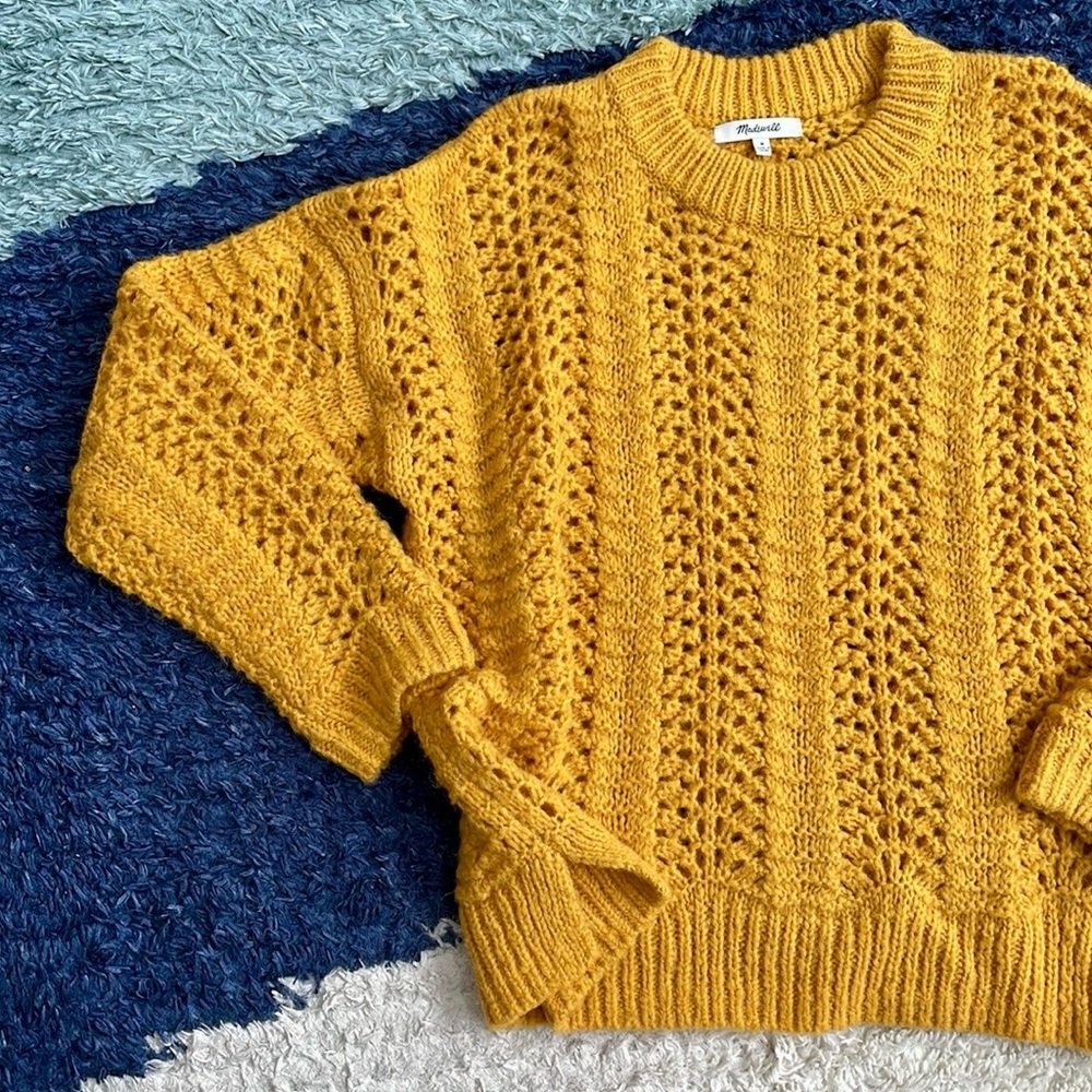 Madewell Windemere Pointelle Pullover Sweater - Picture 5 of 7